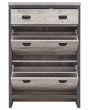 GFW BOS2TSGRY BOSTON 2 TIER 1 DRAWER SHOE CABINET GREY