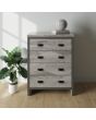 GFW BOS4DCGRY BOSTON 4 DRAWER CHEST GREY