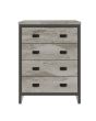 GFW BOS4DCGRY BOSTON 4 DRAWER CHEST GREY