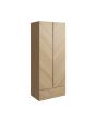 GFW CAT21WOAK CATANIA 2 DOOR 1 DRAWER WARDROBE EURO OAK