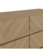 GFW CAT33COAK CATANIA 3+3 DRAWER CHEST EURO OAK