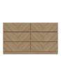 GFW CAT33COAK CATANIA 3+3 DRAWER CHEST EURO OAK