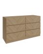 GFW CAT33COAK CATANIA 3+3 DRAWER CHEST EURO OAK