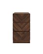 GFW CAT3B2WAL CATANIA 3 DRAWER BEDSIDE TABLE ROYAL WALNUT x2
