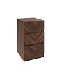 GFW CAT3B2WAL CATANIA 3 DRAWER BEDSIDE TABLE ROYAL WALNUT x2