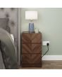 GFW CAT3B2WAL CATANIA 3 DRAWER BEDSIDE TABLE ROYAL WALNUT x2
