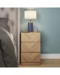 GFW CAT3BSOAK CATANIA 3 DRAWER BEDSIDE TABLE EURO OAK