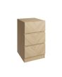 GFW CAT3BSOAK CATANIA 3 DRAWER BEDSIDE TABLE EURO OAK