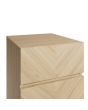 GFW CAT3BSOAK CATANIA 3 DRAWER BEDSIDE TABLE EURO OAK