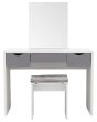 GFW ELIDRSWHT ELIZABETH DRESSING TABLE SET WHITE + GREY