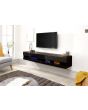 GFW GAL180GBG GALICIA 180CM WALL TV UNIT WITH LED BLACK
