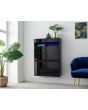 GFW GALHSCGBG GALICIA WALL HANGING TWO TIER SHOE CABINET BLACK