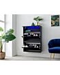 GFW GALHSCGBG GALICIA WALL HANGING TWO TIER SHOE CABINET BLACK