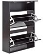 GFW GALHSCGBG GALICIA WALL HANGING TWO TIER SHOE CABINET BLACK