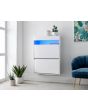 GFW GALHSCWWG GALICIA WALL HANGING TWO TIER SHOE CABINET WHITE