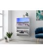 GFW GALHSCWWG GALICIA WALL HANGING TWO TIER SHOE CABINET WHITE