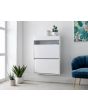 GFW GALHSCWWG GALICIA WALL HANGING TWO TIER SHOE CABINET WHITE