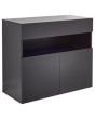 GFW GALSIDBLK GALICIA SIDEBOARD WITH LED BLACK