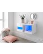GFW GALWHBWWG GALICIA PAIR OF WALL HANGING BEDSIDE TABLES WHITE