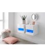 GFW GALWHBWWG GALICIA PAIR OF WALL HANGING BEDSIDE TABLES WHITE