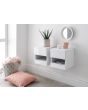 GFW GALWHBWWG GALICIA PAIR OF WALL HANGING BEDSIDE TABLES WHITE