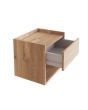 GFW HARWMBOAK HARMONY WALL MOUNTED PAIR OF BEDSIDE TABLES OAK