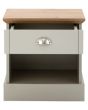 GFW KEN1BSGRY KENDAL 1 DRAWER BEDSIDE GREY