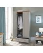 GFW KEN21WGRY KENDAL 2 DOOR 1 DRAWER WARDROBE GREY