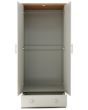 GFW KEN21WGRY KENDAL 2 DOOR 1 DRAWER WARDROBE GREY