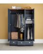 GFW KEN33WSBL KENDAL 3 DOOR 3 DRAWER WARDROBE SLATE BLUE