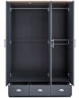 GFW KEN33WSBL KENDAL 3 DOOR 3 DRAWER WARDROBE SLATE BLUE