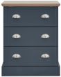 GFW KEN3DCSBL KENDAL 3 DRAWER CHEST SLATE BLUE