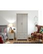 GFW LAN22WGRY LANCASTER 2 DOOR 2 DRAWER WARDROBE GREY