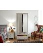 GFW LAN22WGRY LANCASTER 2 DOOR 2 DRAWER WARDROBE GREY