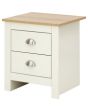 GFW LAN2DBCRM LANCASTER 2 DRAWER BEDSIDE CREAM