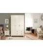 GFW LAN32WCRM LANCASTER 3 DOOR 2 DRAWER WARDROBE CREAM