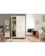 GFW LAN32WCRM LANCASTER 3 DOOR 2 DRAWER WARDROBE CREAM