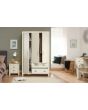 GFW LAN32WCRM LANCASTER 3 DOOR 2 DRAWER WARDROBE CREAM