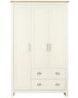 GFW LAN32WCRM LANCASTER 3 DOOR 2 DRAWER WARDROBE CREAM
