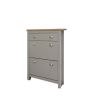 GFW LAN3TSGRY LANCASTER 2DR 1DRW SHOE CABINET GREY