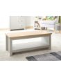 GFW LANCTSGRY LANCASTER COFFEE TABLE WITH SHELF GREY