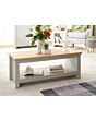 GFW LANCTSGRY LANCASTER COFFEE TABLE WITH SHELF GREY