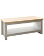 GFW LANCTSGRY LANCASTER COFFEE TABLE WITH SHELF GREY