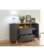 GFW MDNSIDGRY MODENA SIDEBOARD CONSOLE GREY