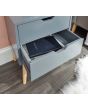 GFW NBG1BSDGR NYBORG SINGLE 2 DRAWER BEDSIDE DARK GREY