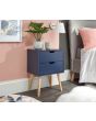 GFW NBG1BSNSB NYBORG SINGLE 2 DRAWER BEDSIDE NIGHTSHADOW BLUE