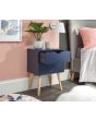 GFW NBG1BSNSB NYBORG SINGLE 2 DRAWER BEDSIDE NIGHTSHADOW BLUE