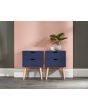 GFW NBG2BSNSB NYBORG PAIR OF 2 DRAWER BEDSIDES NIGHTSHADOW BLUE