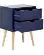 GFW NBG2BSNSB NYBORG PAIR OF 2 DRAWER BEDSIDES NIGHTSHADOW BLUE