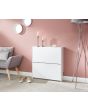 GFW NRG2TSWHT NARROW HIGH GLOSS 2 TIER SHOE CABINET WHITE